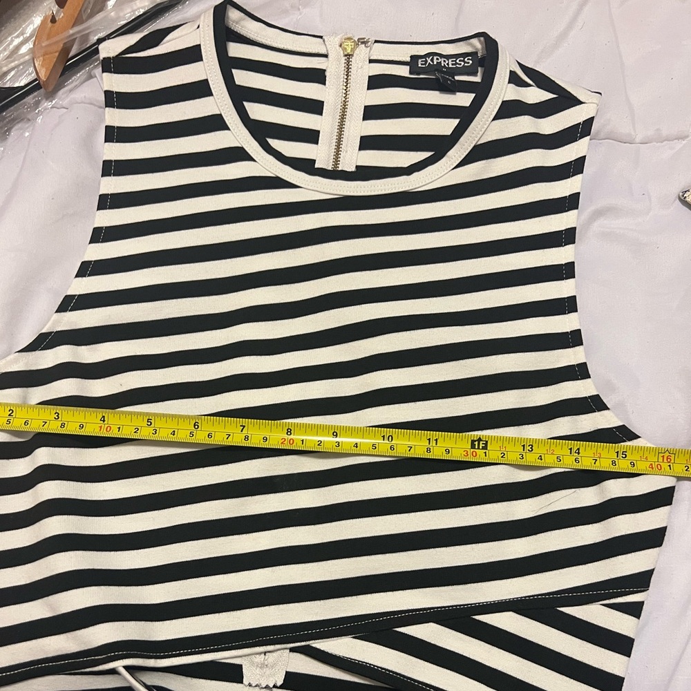 Express Black and White Striped Women's Dress - Picture 6 of 6